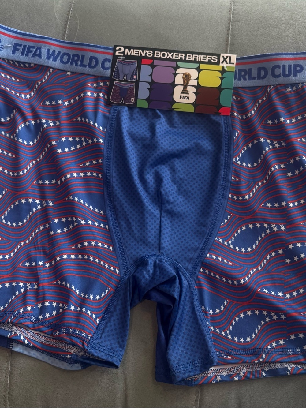 Men’s Boxer Briefs - Blue & Red - XL NWT